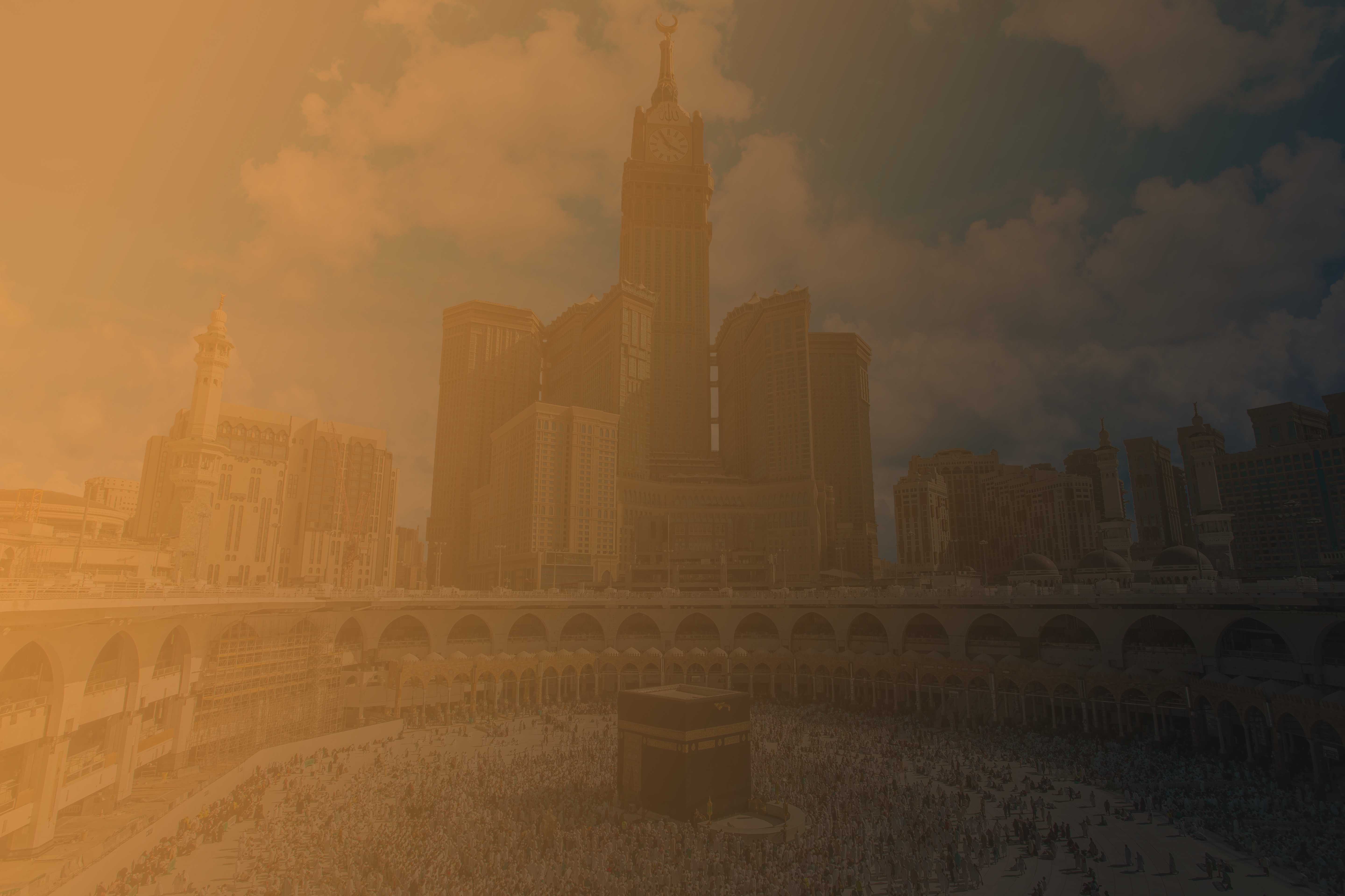 Kaaba in Makkah at sunset
